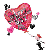 28" Happy Valentine's Day Paris Foil Balloon