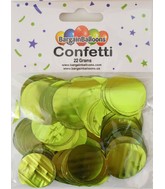 Balloon Confetti Dots 22 Grams Foil Lime Green 2.5CM-Round