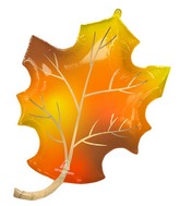 34" Satin Infused Fall Leaf SuperShape Foil Balloon