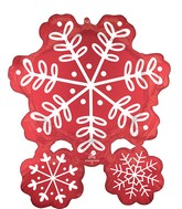 31" Satin Nordic Snowflakes SuperShape Foil Balloon