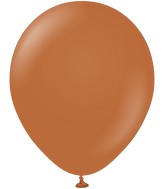 18" Kalisan Latex Balloons Standard Caramel Brown (25 Per Bag)
