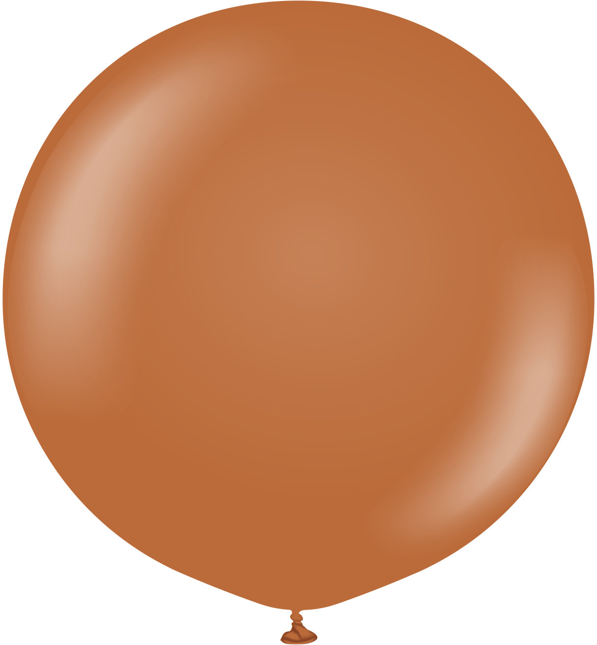 24" Kalisan Latex Balloons Standard Caramel Brown (5 Per Bag)