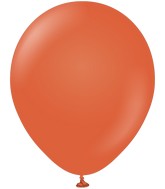 18" Kalisan Latex Balloons Retro Rust Orange (25 Per Bag)