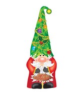 36" Merry Christmas Gnome Foil Balloon
