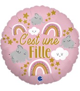 18" C'est Une Fille French Foil Balloon