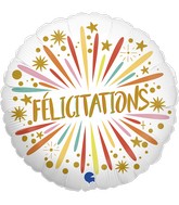 18" Félicitations (French) Foil Balloon