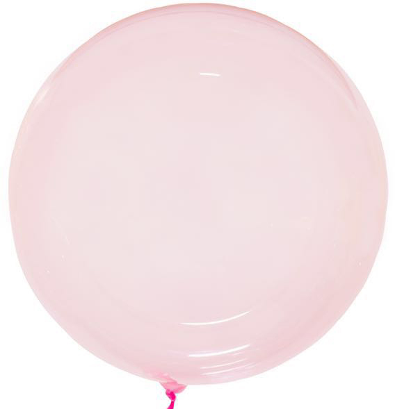 10" Crystal Colorful Bobo Balloon Pink Prestretched (10 Per Bag)