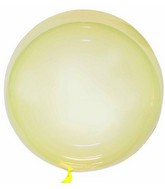 18" Crystal Colorful Bobo Balloon Yellow Prestretched (10 Per Bag)