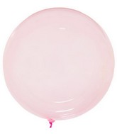 10" Crystal Colorful Bobo Balloon Pink Prestretched (10 Per Bag)