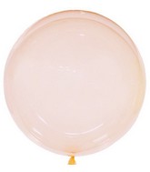 24" Crystal Colorful Bobo Balloon Orange Prestretched (10 Per Bag)