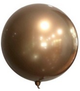18" Metallic Solid Colorful Bobo Balloon Gold Prestretched (10 Per Bag)