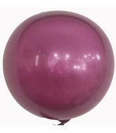 18" Metallic Solid Colorful Bobo Balloon Fushia Prestretched (10 Per Bag)