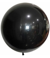 18" Metallic Solid Colorful Bobo Balloon Black Prestretched (10 Per Bag)