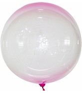 18" Gradient Colorful Bobo Balloon Pink Prestretched (10 Per Bag)