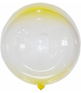 24" Gradient Colorful Bobo Balloon Yellow Prestretched (10 Per Bag)