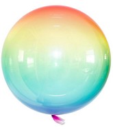 24" Rainbow Colorful Bobo Balloon Pre Streched (10 Per Bag)
