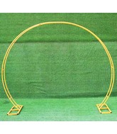 Double Ring Balloon Arch Kit Metal Gold (7.2H X 8.5W Feet)