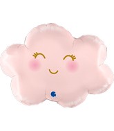 30" Cloud Satin Pastel Pink Foil Balloon