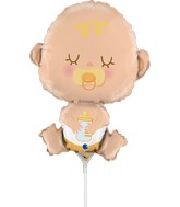 14" Airfill Only Baby Shape Mini Foil Balloon
