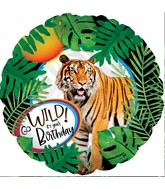 9" Airfill Only Go Wild Birthday Foil Balloon
