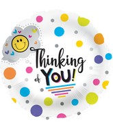 4.5" Airfill Only Thinking Of You Thought Cloud Foil Balloon