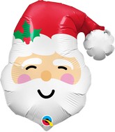 14" Airfill Only Mini Santa Foil Balloon