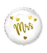 18" Round Mrs Foil Balloon