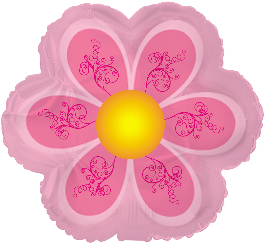 Elise Balloon Flower Top - Pink