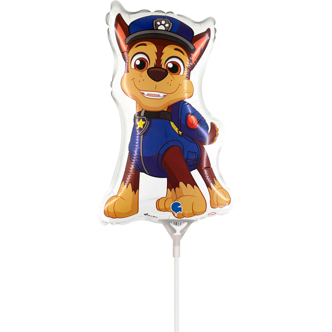 13" Airfill Only Paw Patrol Chase mini Foil Balloon Bargain Balloons