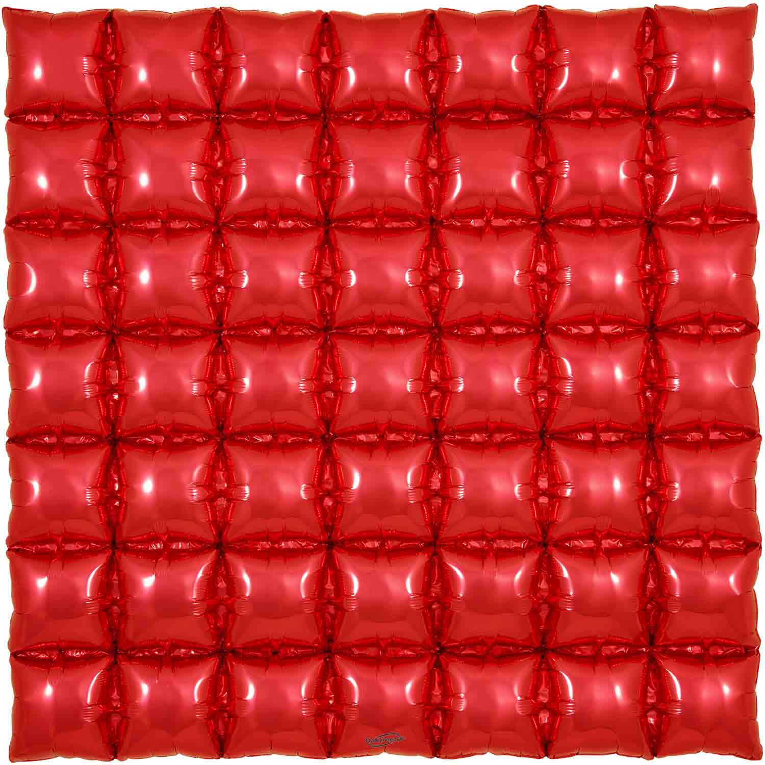 36" Red 7x7 Squares Waffle Wall Foil Balloon