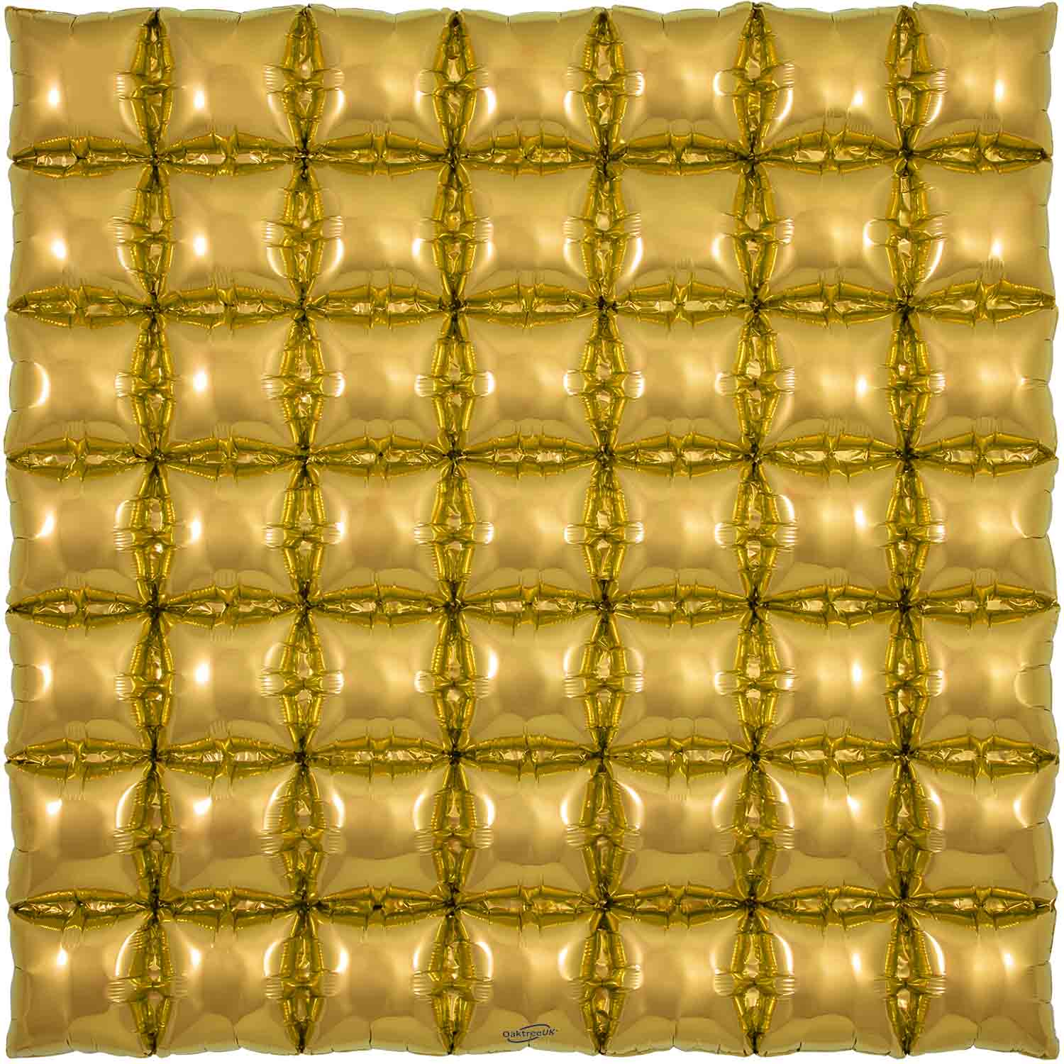 36" Gold 7x7 Squares Waffle Wall Foil Balloon