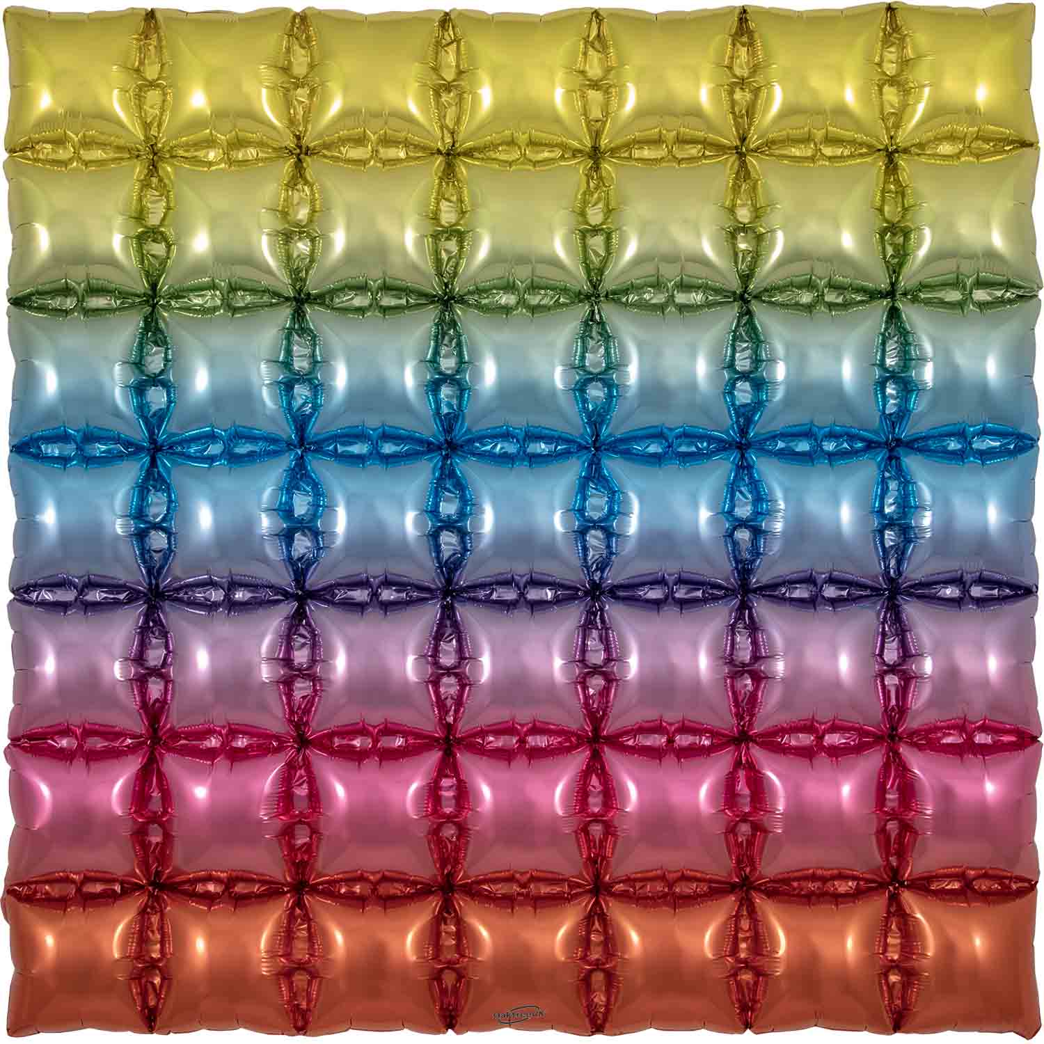 36" Rainbow 7x7 Squares Waffle Wall Foil Balloon