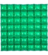 36" Green 7x7 Squares Waffle Wall Foil Balloon