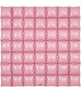 36" Matte Pink 7x7 Squares Waffle Wall Foil Balloon