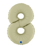 26" Number 8 Satin Olive Green Foil Balloon