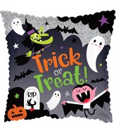 17" Happy Halloween Trick or Treat Scene Foil Balloon