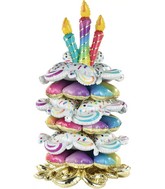 46" Birthday Cake Stacker Foil Balloon