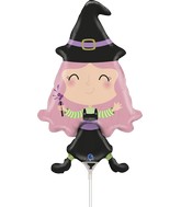 16" Airfill Only Lovable Witch mini Foil Balloon