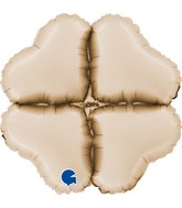 12" (15" Deflated) Standup Base Hearts Mini Satin Cream Foil Balloon