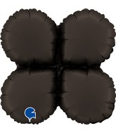 13" (17" Deflated) Standup Base Drops MiniSatin Fumé Black Foil Balloon
