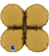 13" (17" Deflated) Standup Base Drops MiniSatin Gold Foil Balloon