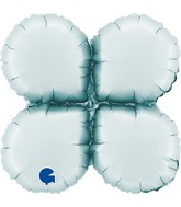 13" (17" Deflated) Standup Base Drops MiniSatin Pastel Blue Foil Balloon