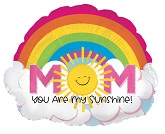 22" Mom Sunshine Rainbow Foil Balloon