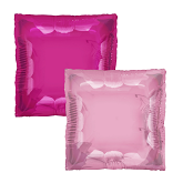 24" Baby Pink and Hot Pink Square Foil Balloon