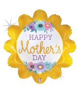 24" Holographic Flower Mother's Day Foil Balloon