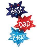 41" Best Dad Ever Burst Foil Balloon