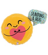 31" Shape Smiley Hug Foil Balloon