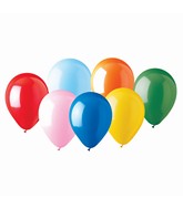 12" CTI PartyLoon Brand Latex Balloons (100 Per Bag) Standard Assorted