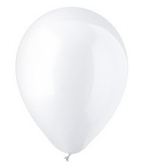 12" CTI PartyLoon Brand Latex Balloons (100 Per Bag) Standard White