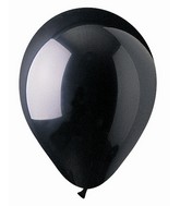 12" CTI PartyLoon Brand Latex Balloons (100 Per Bag) Standard Black